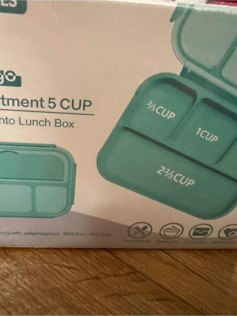 Bento Box Lunch Container - Brown - Picture 2 of 3